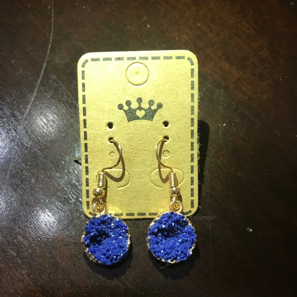 2 Pair of Druzy earrings - Picture 3 of 4